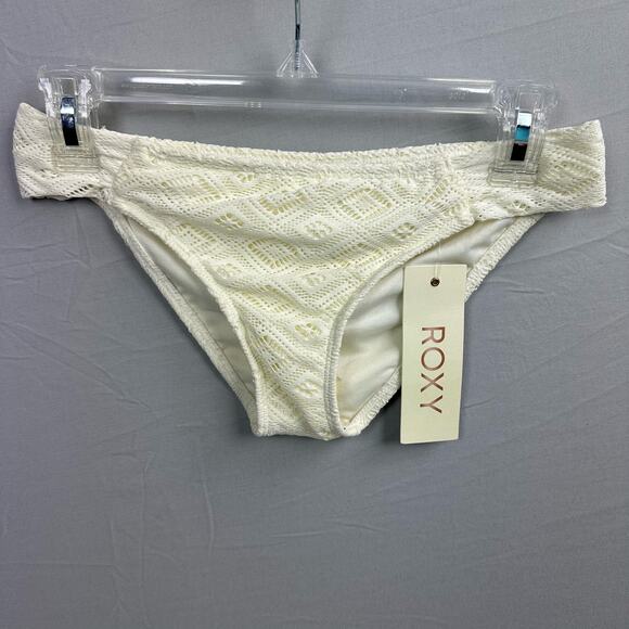 Roxy Women’s Hazy Base Girl Bikini Bottom Medium Cream - Picture 1 of 6
